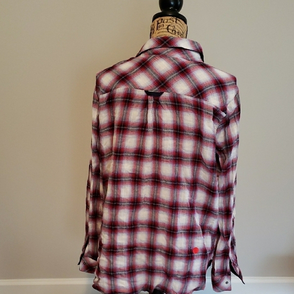 KUT Vibrant Red Plaid Shirt XL - Picture 4 of 6